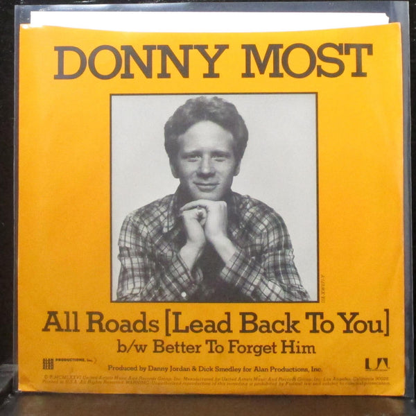 Donny Most - All Roads (Lead Back To You) 7" Mint- Promo Vinyl 45 UA-XW871-Y USA - Shuga Records