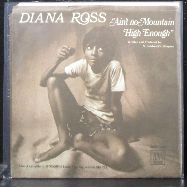 Diana Ross - Ain't No Mountain High Enough 7" VG+ Vinyl 45 Motown M-1169 lbl var - Shuga Records