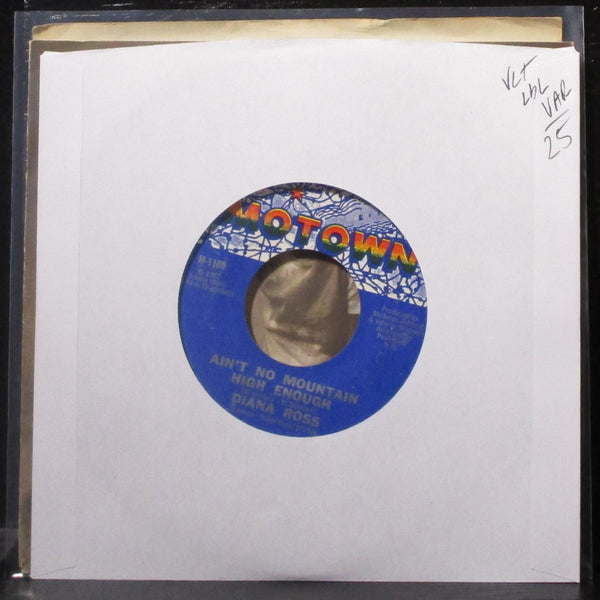 Diana Ross - Ain't No Mountain High Enough 7" VG+ Vinyl 45 Motown M-1169 lbl var - Shuga Records