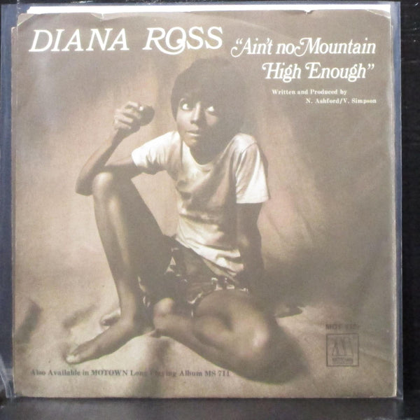 Diana Ross - Ain't No Mountain High Enough 7" VG+ Vinyl 45 Motown M 1169 USA - Shuga Records