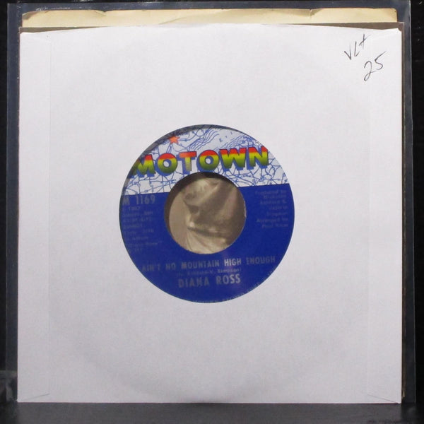 Diana Ross - Ain't No Mountain High Enough 7" VG+ Vinyl 45 Motown M 1169 USA - Shuga Records