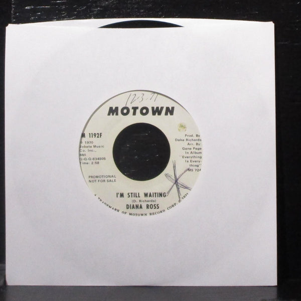 Diana Ross - I'm Still Waiting 7" VG+ Promo Vinyl 45 Motown M 1192F USA 1971 - Shuga Records