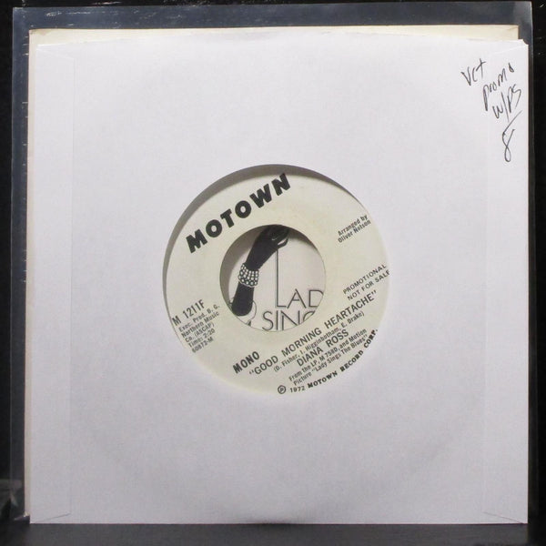 Diana Ross - Good Morning Heartache 7" VG+ Promo Vinyl 45 Motown M 1211F USA - Shuga Records