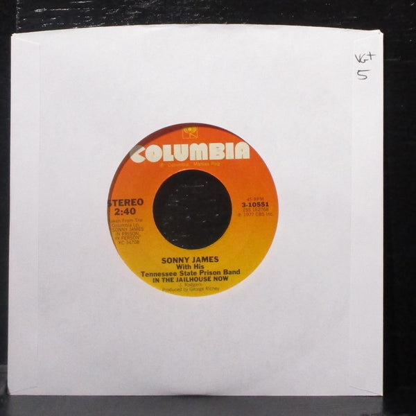 Sonny James - In The Jailhouse Now / Amazing Grace 7" VG+ Vinyl 45 Columbia 1977 - Shuga Records