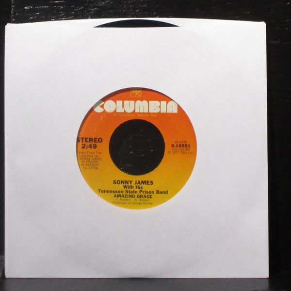 Sonny James - In The Jailhouse Now / Amazing Grace 7" VG+ Vinyl 45 Columbia 1977 - Shuga Records