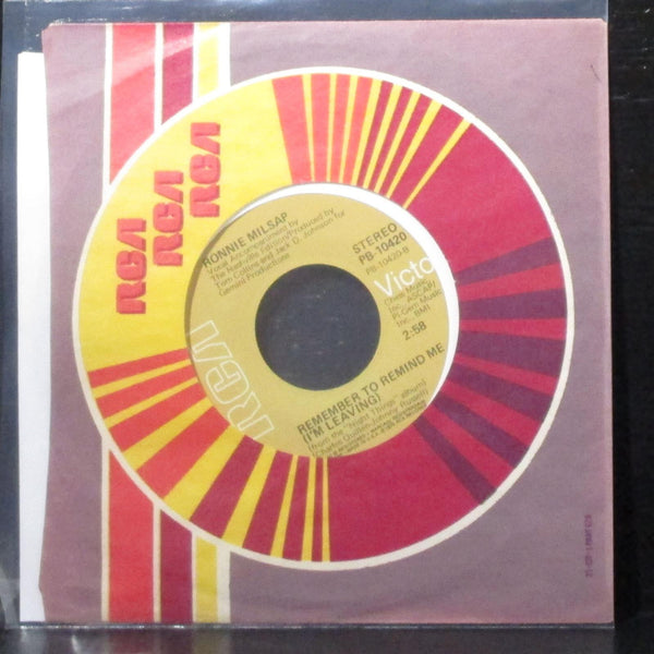 Ronnie Milsap - Just In Case / Remember To Remind Me 7" VG+ Vinyl 45 RCA 1975 - Shuga Records
