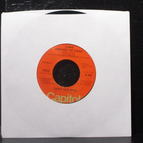 Gene Watson - Where Love Begins / Long Enough To Care 7" VG+ Vinyl 45 Capitol - Shuga Records