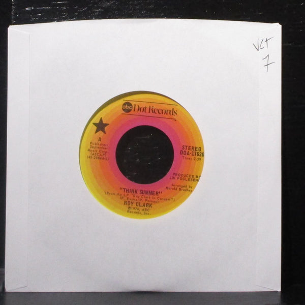 Roy Clark - Think Summer / Whatever Happened To Gauze? 7" VG+ Vinyl 45 DOA-17626 - Shuga Records