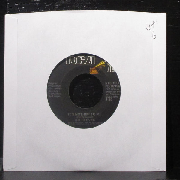 Jim Reeves - It's Nothin' To Me / I Won't Forget You 7" VG+ Vinyl 45 RCA 1977 - Shuga Records