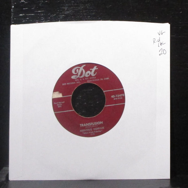 Nervous Norvus - Transfusion / Dig 7" VG Vinyl 45 Dot 45-15470 USA 1956 red - Shuga Records