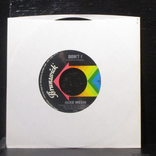 Jackie Wilson - Let This Be A Letter / Didn't I 7" VG+ Vinyl 45 Brunswick 55435 - Shuga Records