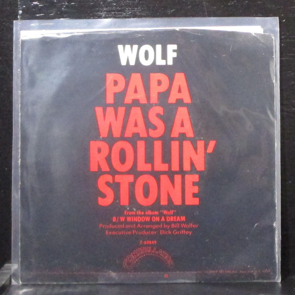 Wolf - Papa Was A Rollin' Stone / Window On A Dream 7" VG+ Vinyl 45 Costellation - Shuga Records
