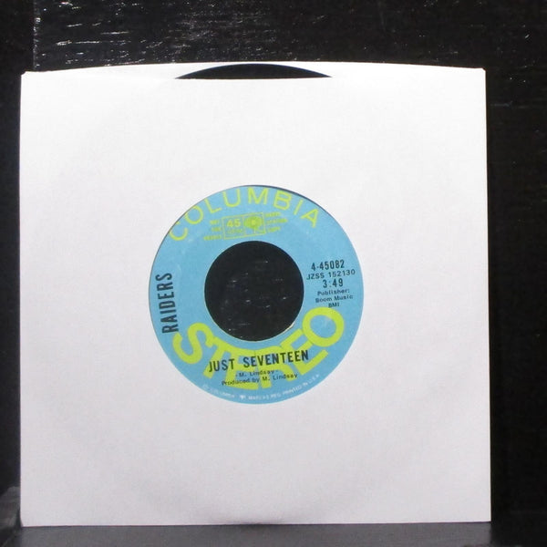 Raiders - Just Seventeen 7" VG+ Promo Vinyl 45 Columbia 4-45082 USA 1970 - Shuga Records