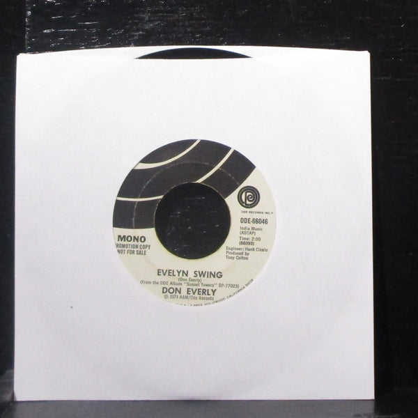 Don Everly - Warmin' Up The Band / Evelyn Swing 7" VG+ Promo Vinyl 45 ODE-66046 - Shuga Records
