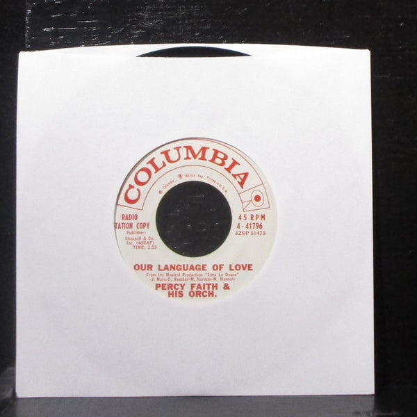 Percy Faith - Theme From The Dark At The Top Of The Stairs 7" VG+ Promo Vinyl 45 - Shuga Records