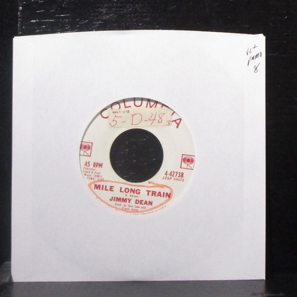 Jimmy Dean - Mile Long Train / This Ole House 7" VG+ Vinyl 45 Columbia 4-42738 - Shuga Records