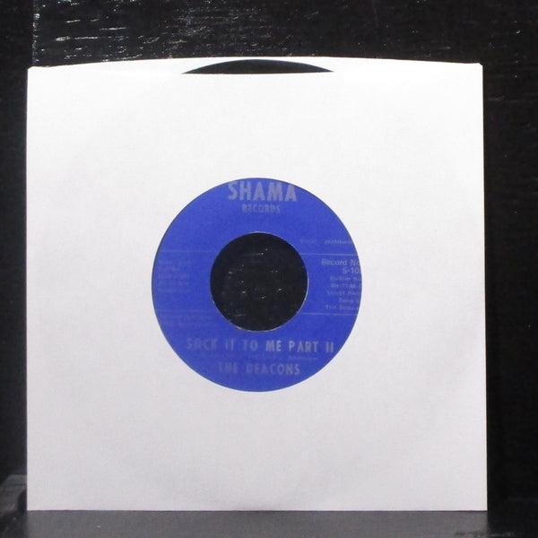 The Deacons - Sock It To Me (Part I & II) 7" VG+ Vinyl 45 Shama S-100 USA 1968 - Shuga Records