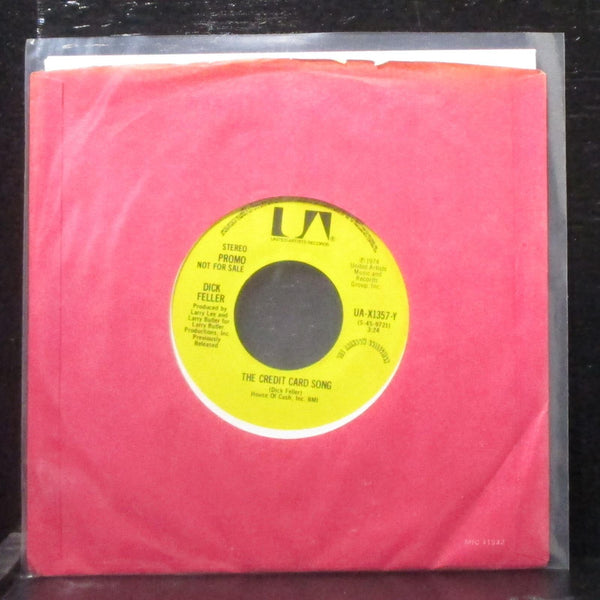 Dick Feller - The Credit Card Song 7" Mint- Promo Vinyl 45 UA-X1357-Y USA 1973 - Shuga Records