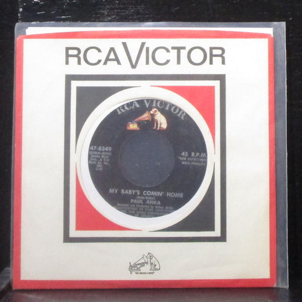 Paul Anka - My Baby's Comin' Home / No, No 7" Mint- Vinyl 45 RCA 47-8349 USA - Shuga Records