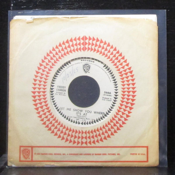 Freddy Cannon - Let Me Show You Where It's At 7" VG+ Promo Vinyl 45 WB 5666 - Shuga Records