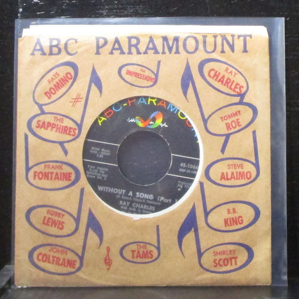 Ray Charles - Without A Song 7" VG+ Vinyl 45-10663 ABC-Paramount USA 1965 - Shuga Records
