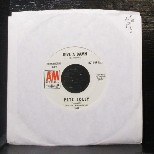 Pete Jolly - Give A Damn 7" VG+ Promo Vinyl 45 A&M 1032 USA 1969 - Shuga Records