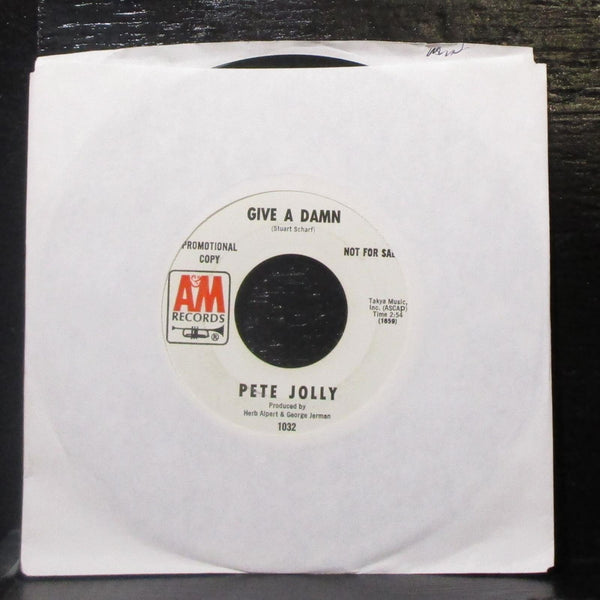 Pete Jolly - Give A Damn 7" VG+ Promo Vinyl 45 A&M 1032 USA 1969 - Shuga Records