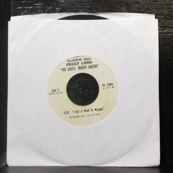 Peggy Lord - When Your Lover Has Gone Astray 7" VG Promo Vinyl 45 Stereoddities - Shuga Records