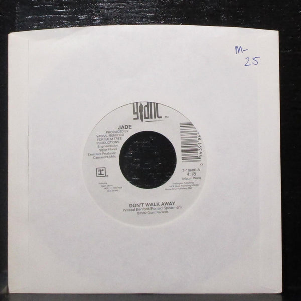 Jade - Don't Walk Away 7" Mint- Vinyl 45 Giant 7-18686 USA 1992 - Shuga Records