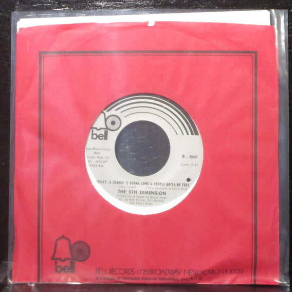 The 5th Dimension - Medley: A Change Is Gonna Come 7" VG+ Vinyl 45 Bell B-860 - Shuga Records