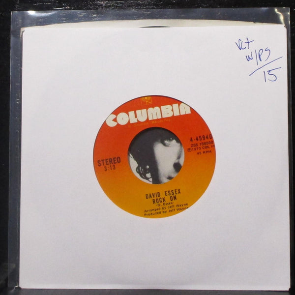 David Essex - Rock On / On And On 7" VG+ Vinyl 45 Columbia 4-45940 USA 1973 - Shuga Records