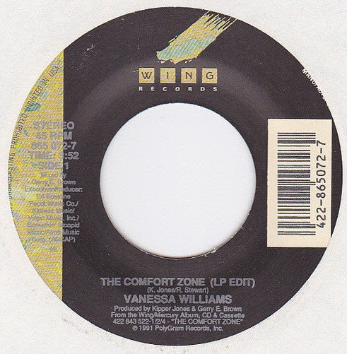 Vanessa Williams ‎– The Comfort Zone - Mint - 45rpm Stereo 1991 USA - Funk / Soul / Pop