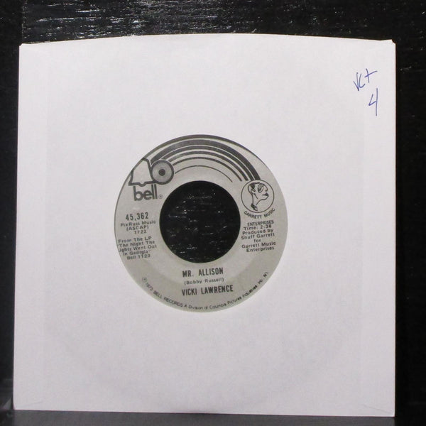 Vicki Lawrence - He Did With Me / Mr. Allison 7" VG+ Vinyl Bell 45,362 USA 1973 - Shuga Records