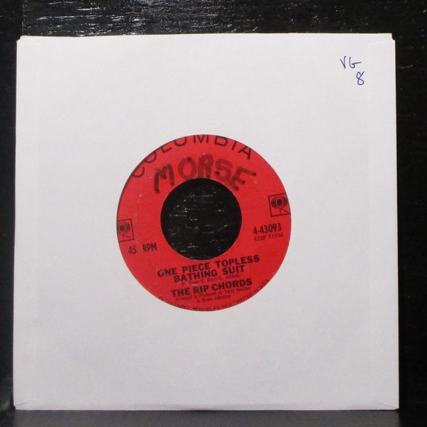 The Rip Chords - One Piece Topless Bathing Suit / Wah-Wahini 7" VG 45 Columbia - Shuga Records