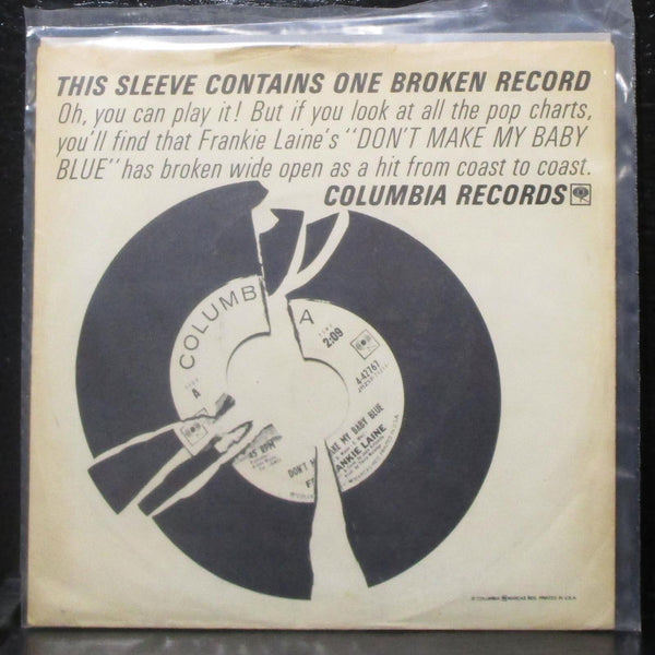 Frankie Laine - Don't Make My Baby Blue 7" VG+ picture sleeve only - Shuga Records