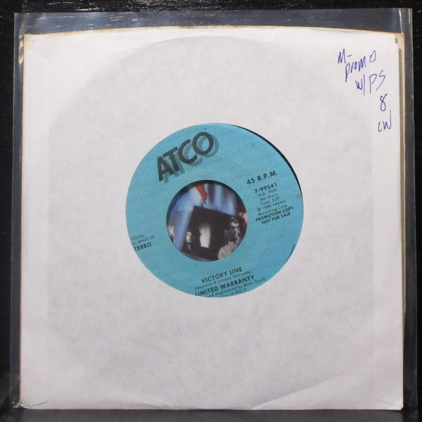 Limited Warranty - Victory Line 7" Mint- Promo Vinyl 45 ATCO 7-99541 USA 1986 - Shuga Records