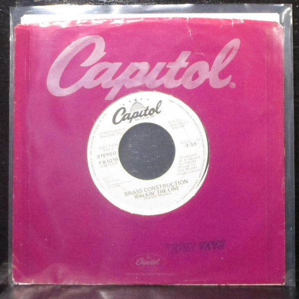 Brass Construction - Walkin' The Line 7" VG+ Promo Vinyl 45 Capitol P-B-5219 USA - Shuga Records