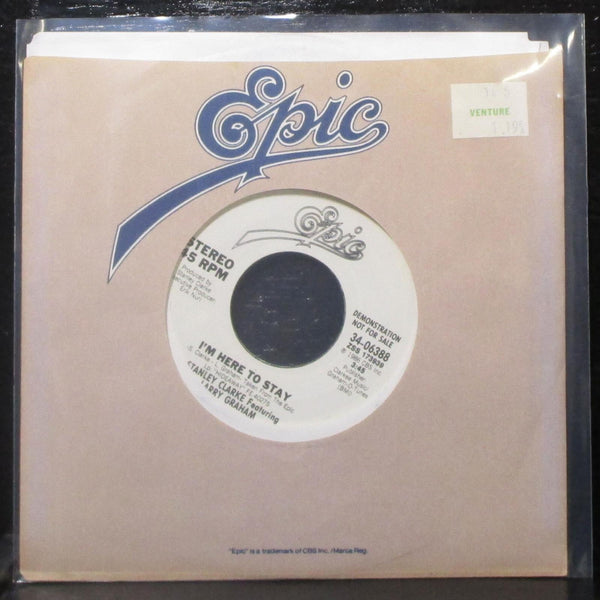 Stanley Clarke & Larry Graham - I'm Here To Stay 7" Mint- Vinyl 45 Epic 1986 - Shuga Records