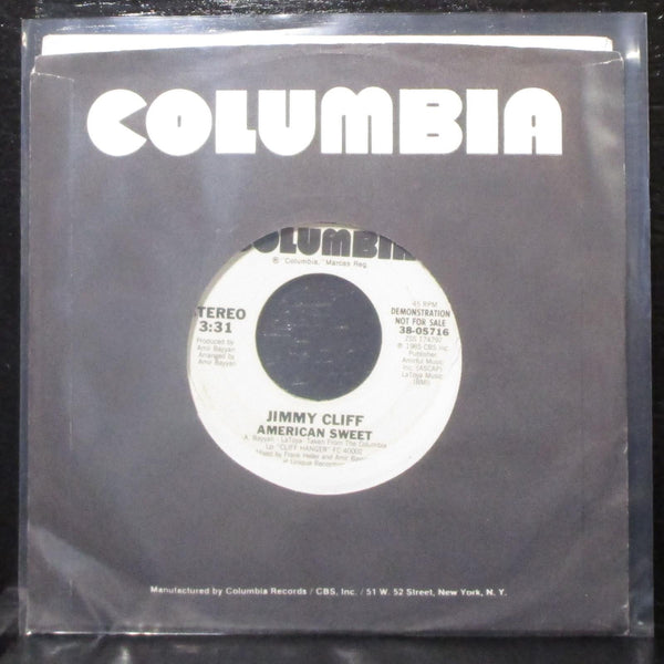 Jimmy Cliff - American Sweet 7" Mint- Promo Vinyl 45 Columbia 38-05716 USA 1985 - Shuga Records