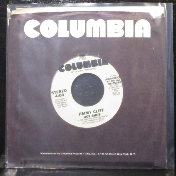 Jimmy Cliff - Hot Shot 7" VG+ Promo Vinyl 45 Columbia 38-05396 USA 1985 - Shuga Records