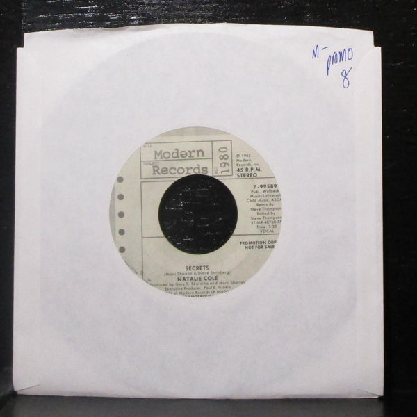 Natalie Cole - Secrets 7" Mint- Promo Vinyl 45 Modern Records 7-99589 USA 1985 - Shuga Records