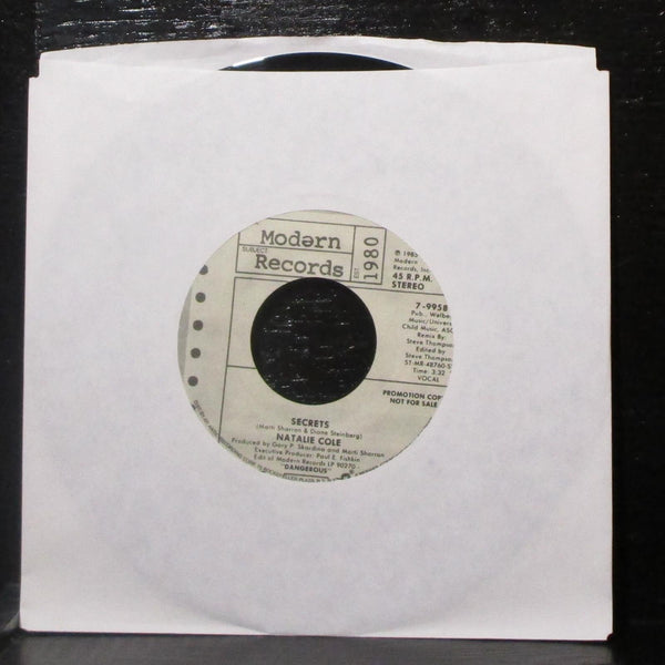 Natalie Cole - Secrets 7" Mint- Promo Vinyl 45 Modern Records 7-99589 USA 1985 - Shuga Records