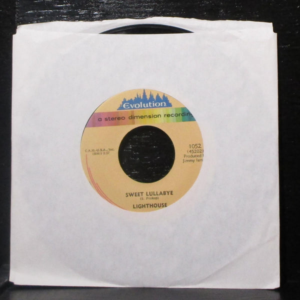 Lighthouse - Take It Slow / Sweet Lullabye 7" Mint- Vinyl 45 Evolution 1052 USA - Shuga Records