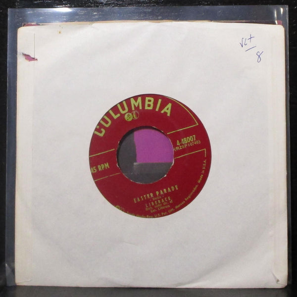 Liberace - The Rosary / Easter Parade 7" VG+ Vinyl 45 Columbia 4-48007 USA 1954 - Shuga Records