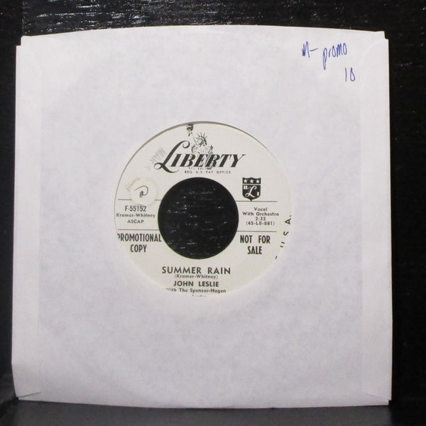 John Leslie - Summer Rain / Guilty 7" Mint- Promo Vinyl 45 Liberty F-55152 USA - Shuga Records