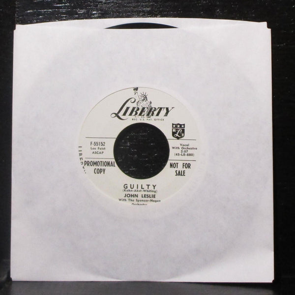 John Leslie - Summer Rain / Guilty 7" Mint- Promo Vinyl 45 Liberty F-55152 USA - Shuga Records
