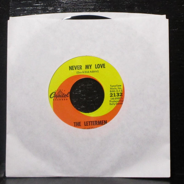 The Lettermen - Sherry Don't Go / Never My Love 7" VG+ Vinyl 45 Capitol 2132 USA - Shuga Records