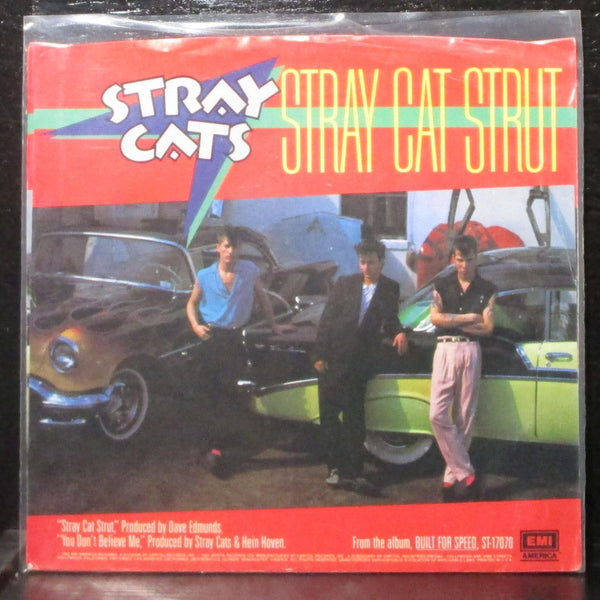 Stray Cats - Stray Cat Strut 7" VG+ picture sleeve only EMI B-8122 USA 1981 - Shuga Records