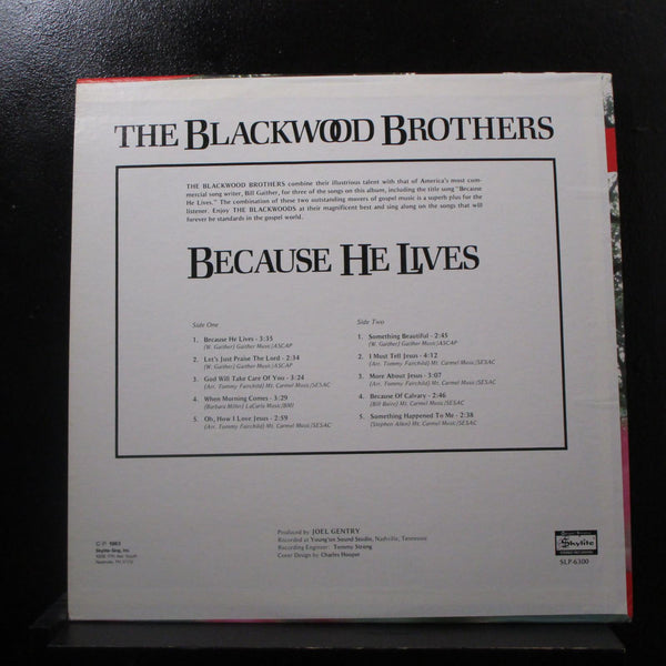 The Blackwood Brothers Quartet - Because He Lives LP VG+ SLP-6300 Vinyl Record - Shuga Records