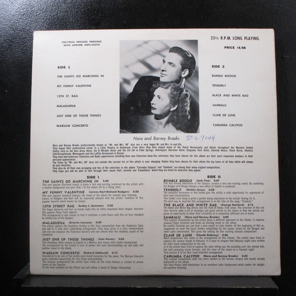 Nora And Barney Brooks - Mr. & Mrs. 88 LP VG+ NB-701 Bro-Kar Vinyl Record - Shuga Records